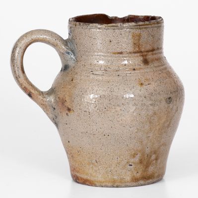 Important LYDIA FERREN, Charlestown, Mass., Stoneware Cream Pitcher, early 19th century