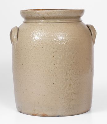 Scarce W. A. MACQUOID (New York City) Stoneware Jar w/ Stylized Face Decoration