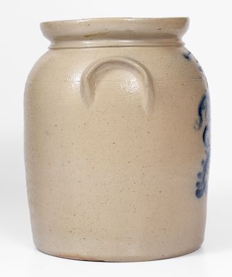 Scarce W. A. MACQUOID (New York City) Stoneware Jar w/ Stylized Face Decoration