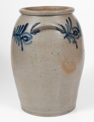 3 Gal. Baltimore, MD Stoneware Jar w/ Floral Decoration, circa 1825