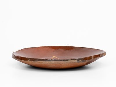 Huntington, Long Island Redware Plate with Star Decoration