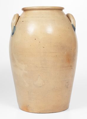 Very Fine 3 Gal. T. H. WILLSON / HARRISBURG, PA Stoneware Jar w/ Elaborate Floral Decoration