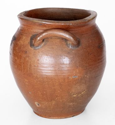 Exceedingly Rare and Important Adam States (NYC / NJ / CT) Stoneware Bird Jar, 18th century