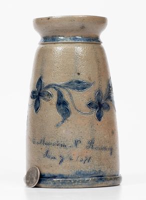 Important Stoneware Vase Made by Henry H. Remmey for His Wife, Philadelphia, 1871