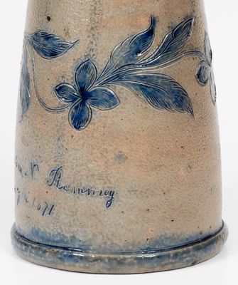 Important Stoneware Vase Made by Henry H. Remmey for His Wife, Philadelphia, 1871