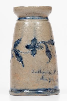 Important Stoneware Vase Made by Henry H. Remmey for His Wife, Philadelphia, 1871