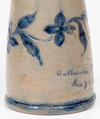 Important Stoneware Vase Made by Henry H. Remmey for His Wife, Philadelphia, 1871