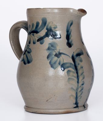 Extremely Rare One-Quart Stoneware Pitcher w/ Script 