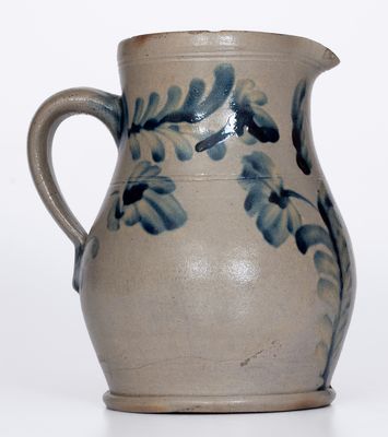 Extremely Rare One-Quart Stoneware Pitcher w/ Script 