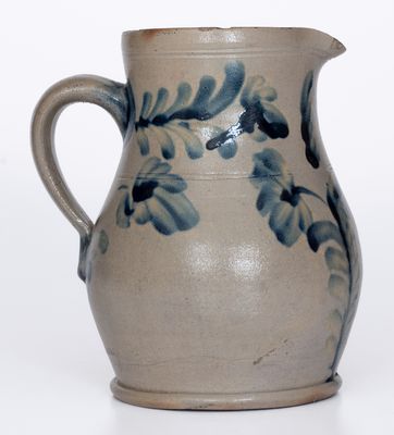 Extremely Rare One-Quart Stoneware Pitcher w/ Script 