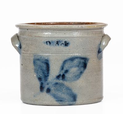 Rare and Fine D. ACK, Mooresburg, PA Miniature Stoneware Crock