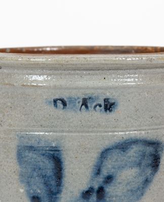 Rare and Fine D. ACK, Mooresburg, PA Miniature Stoneware Crock