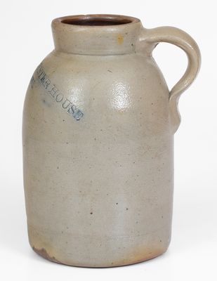 Rare JONES S FISH & OYSTER HOUSE / BANGOR, MAINE Stoneware Oyster Jar