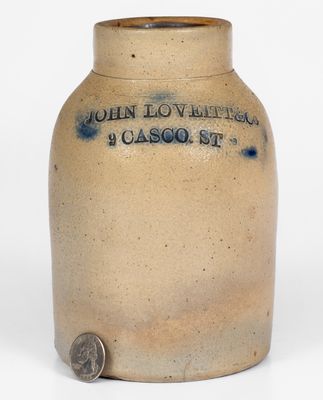 JOHN LOVEITT & CO. / 9 CASCO ST. Stoneware Oyster Jar