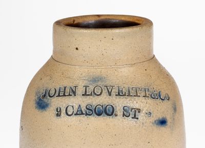 JOHN LOVEITT & CO. / 9 CASCO ST. Stoneware Oyster Jar