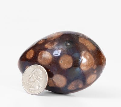 Unusual Albany-Glazed Stoneware Egg, probably Ohio origin