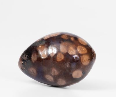 Unusual Albany-Glazed Stoneware Egg, probably Ohio origin