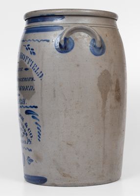 Very Fine 10 Gal. PITTSBURGH Stoneware Advertising Jar by JAMES HAMILTON & CO.