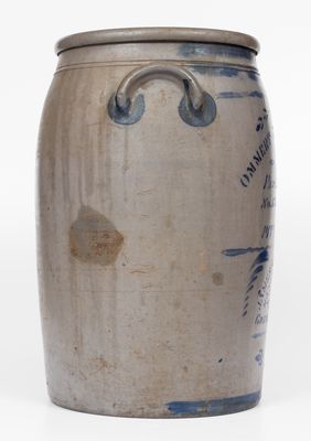 Very Fine 10 Gal. PITTSBURGH Stoneware Advertising Jar by JAMES HAMILTON & CO.