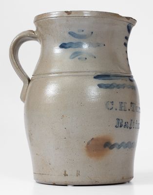 Rare C. H. TORSCH & CO / BALTIMORE Stoneware Advertising Pitcher by A. P. Donaghho