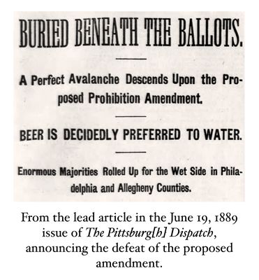 The Rumble Prohibition Spaniel, Greensboro, Pennsylvania, June 18, 1889