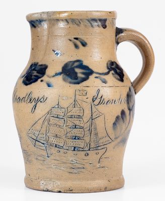 The John Bradley Incised Ship Growler, Remmey Family Masterwork, Philadelphia, PA