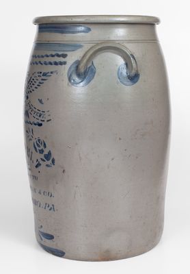 Fine 20 Gal. EAGLE POTTERY Stoneware Jar, T.F. REPPERT / SUCCESSOR TO / JAS. HAMILTON