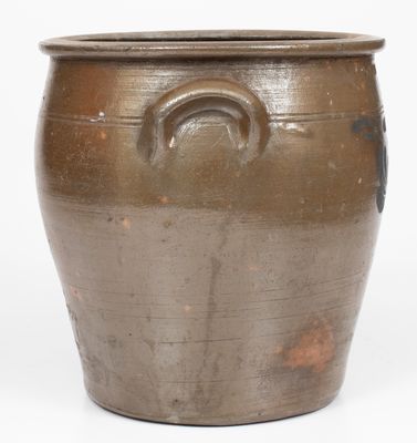 2 Gal. THOMAS & BRO., Huntingdon, PA, Stoneware Jar w/ Floral Decoration