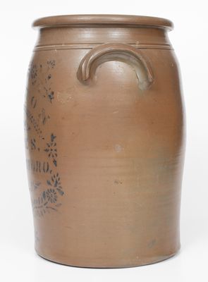 6 Gal. HAMILTON & JONES / GREENSBORO, PA Stoneware Jar w/ Stenciled Decoration