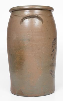 8 Gal. HAMILTON & JONES / GREENSBORO, PA Stoneware Jar w/ Stenciled Decoration