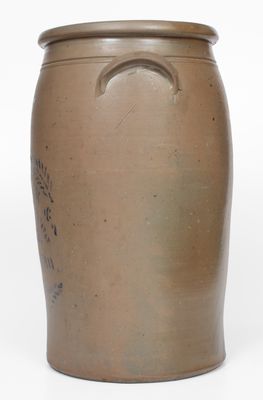 8 Gal. HAMILTON & JONES / GREENSBORO, PA Stoneware Jar w/ Stenciled Decoration