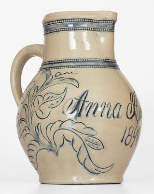 Fine Remmey, Philadelphia, PA Stoneware Presentation Pitcher, 1899