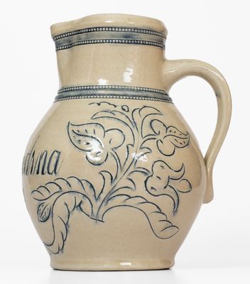 Fine Remmey, Philadelphia, PA Stoneware Presentation Pitcher, 1899