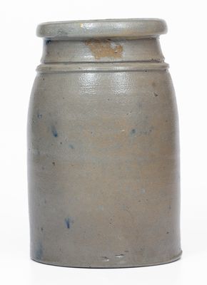 Western PA Stoneware Canning Jar w/ Stenciled Decoration