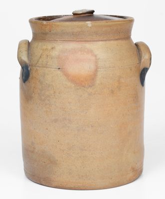 COWDEN & WILCOX / HARRISBURG, PA Stoneware Lidded Jar w/ Grapes Decoration