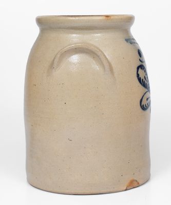 2 Gal. JOHN BURGER / ROCHESTER Stoneware Jar w/ Slip-Trailed Decoration