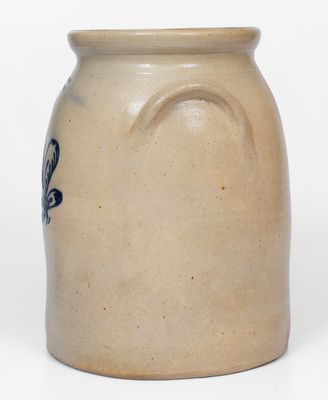 2 Gal. JOHN BURGER / ROCHESTER Stoneware Jar w/ Slip-Trailed Decoration