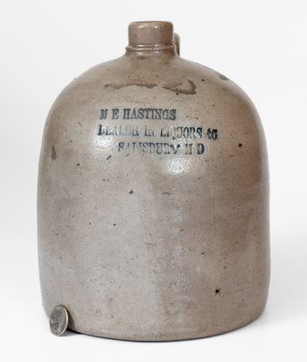 Rare SALISBURY, MD Stoneware Advertising Jug Marked by Peter Herrmann, Baltimore