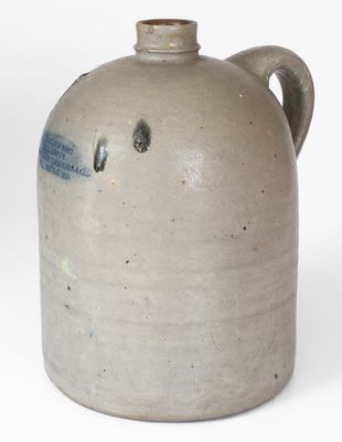 Rare 3 Gal. SALISBURY, Maryland Stoneware Advertising Jug