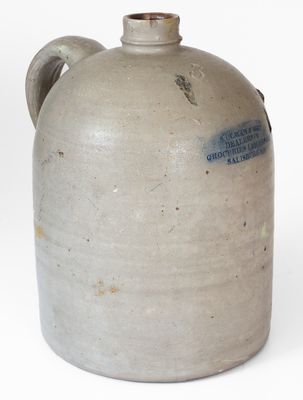 Rare 3 Gal. SALISBURY, Maryland Stoneware Advertising Jug