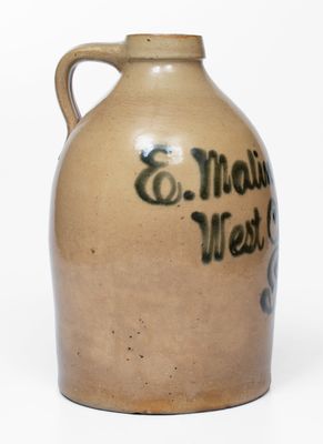 West Chester, PA Stoneware Script Advertising Jug