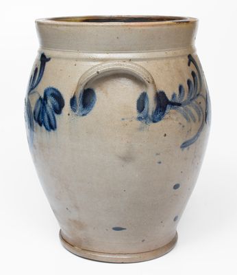 3 Gal. Remmey, Philadelphia, PA Stoneware Jar with Floral Decoration