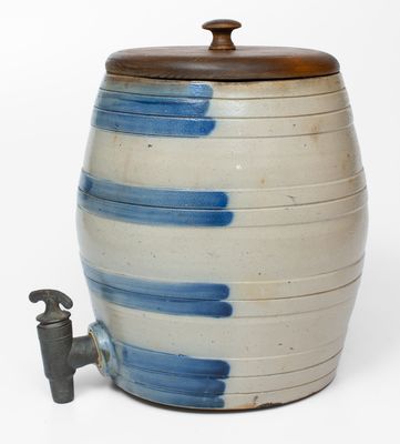 Stoneware Keg with Cobalt Bands, Northeastern U.S. origin