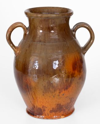 Redware Vase attrib. Jacob Medinger, Limerick Township, Montgomery County, PA