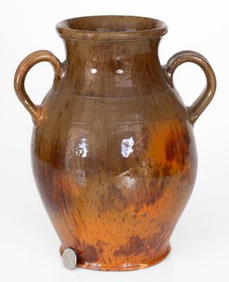 Redware Vase attrib. Jacob Medinger, Limerick Township, Montgomery County, PA