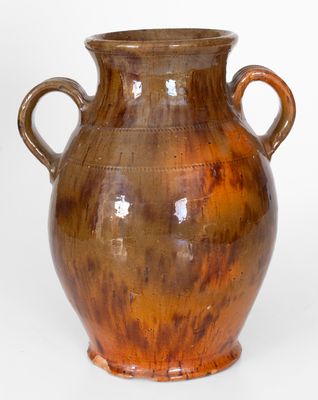 Redware Vase attrib. Jacob Medinger, Limerick Township, Montgomery County, PA