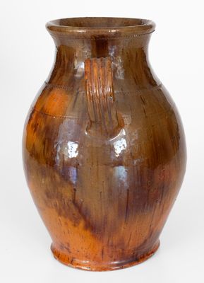 Redware Vase attrib. Jacob Medinger, Limerick Township, Montgomery County, PA