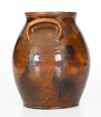 Northeastern U.S. Redware Jar w/ Manganese Decoration