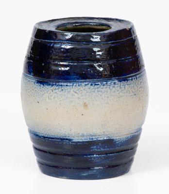 Fine Miniature Decorated Stoneware Barrel, New York State