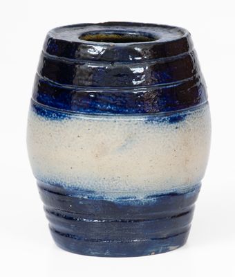 Fine Miniature Decorated Stoneware Barrel, New York State